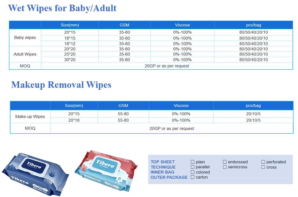 baby& adult wet wipes